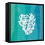 Ombre Ocean Coral-Meili Van Andel-Framed Stretched Canvas