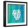 Ombre Ocean Coral-Meili Van Andel-Framed Art Print