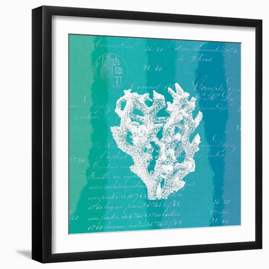 Ombre Ocean Coral-Meili Van Andel-Framed Art Print