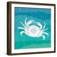 Ombre Ocean Rock Crab-Meili Van Andel-Framed Art Print