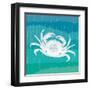 Ombre Ocean Rock Crab-Meili Van Andel-Framed Art Print