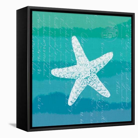 Ombre Ocean Starfish-Meili Van Andel-Framed Stretched Canvas