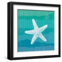 Ombre Ocean Starfish-Meili Van Andel-Framed Art Print