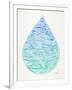 Ombre Water Drop-Cat Coquillette-Framed Giclee Print