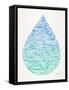 Ombre Water Drop-Cat Coquillette-Framed Stretched Canvas