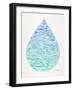 Ombre Water Drop-Cat Coquillette-Framed Premium Giclee Print