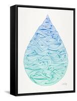 Ombre Water Drop-Cat Coquillette-Framed Stretched Canvas