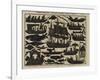 Ombres chinoises : vaisseaux, gondoles, bateaux, poissons-null-Framed Giclee Print