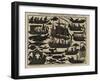 Ombres chinoises : vaisseaux, gondoles, bateaux, poissons-null-Framed Giclee Print