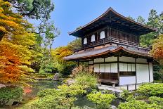 Silver Pavilion Ginkakuji at Japanese Zen Garden in Kyoto in Fall-omdim-Photographic Print