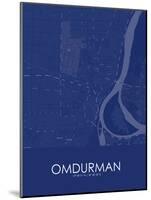 Omdurman, Sudan Blue Map-null-Mounted Poster