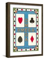 Omega Playing Card-null-Framed Art Print