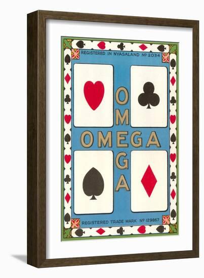 Omega Playing Card-null-Framed Art Print