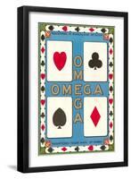 Omega Playing Card-null-Framed Art Print