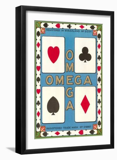 Omega Playing Card-null-Framed Art Print