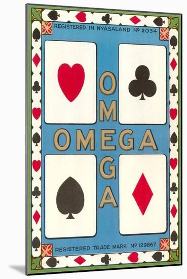 Omega Playing Card-null-Mounted Art Print