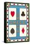 Omega Playing Card-null-Framed Stretched Canvas