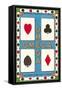 Omega Playing Card-null-Framed Stretched Canvas