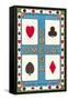 Omega Playing Card-null-Framed Stretched Canvas