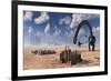 Omeisaurus Dinosaurs Come into Contact with an Advanced Prehistoric Civilization-null-Framed Art Print