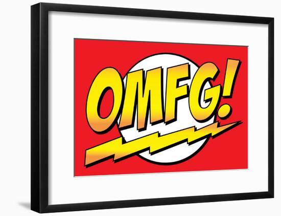 OMFG! Comic Pop-Art Art Print Poster-null-Framed Poster