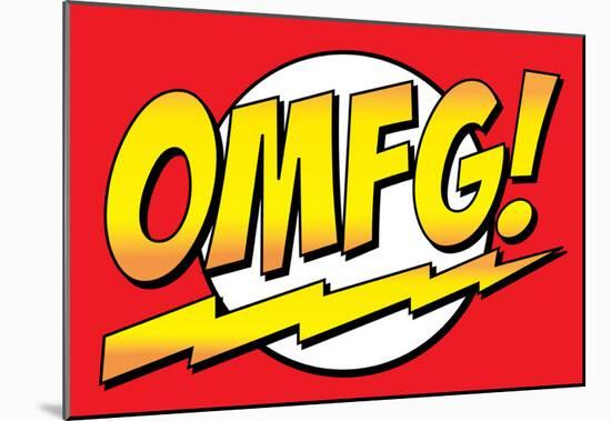 OMFG! Comic Pop-Art Art Print Poster-null-Mounted Poster