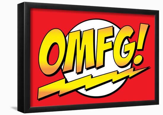 OMFG! Comic Pop-Art Art Print Poster-null-Framed Poster