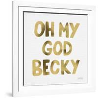 OMG gold-Cat Coquillette-Framed Giclee Print