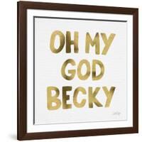 OMG gold-Cat Coquillette-Framed Giclee Print