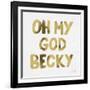 OMG gold-Cat Coquillette-Framed Giclee Print