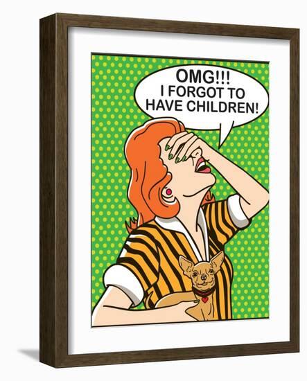 Omg - Green Version-Dog is Good-Framed Art Print