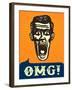 Omg! Jaw Dropping, Retro Vintage Man Shocked or Frightened, Wow!-durantelallera-Framed Art Print