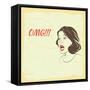 Omg, Oh My God, Retro Style Woman-eveleen-Framed Stretched Canvas