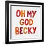 OMG red-Cat Coquillette-Framed Giclee Print