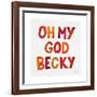 OMG red-Cat Coquillette-Framed Giclee Print