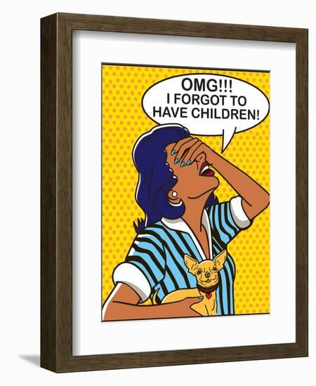 Omg - Yellow Version-Dog is Good-Framed Art Print