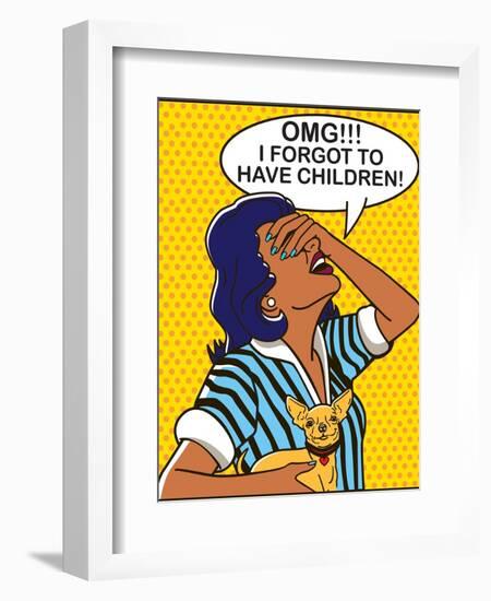 Omg - Yellow Version-Dog is Good-Framed Art Print