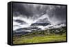 Ominous Clouds on Hidden Lake Trail-Dean Fikar-Framed Stretched Canvas