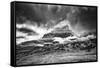 Ominous Clouds on Hidden Lake Trail-Dean Fikar-Framed Stretched Canvas