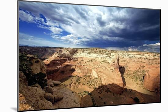 Ominous Sky, Canyon De Chelly, Arizona-George Oze-Mounted Photographic Print