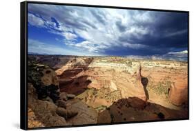 Ominous Sky, Canyon De Chelly, Arizona-George Oze-Framed Stretched Canvas