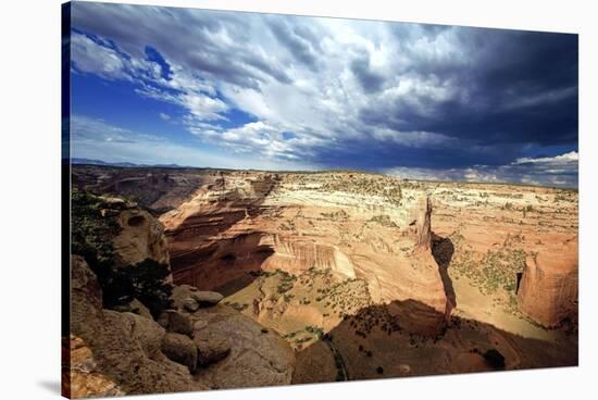 Ominous Sky, Canyon De Chelly, Arizona-George Oze-Stretched Canvas