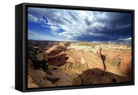 Ominous Sky, Canyon De Chelly, Arizona-George Oze-Framed Stretched Canvas