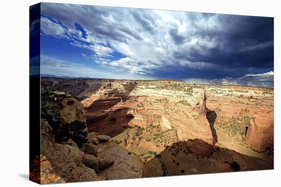 Ominous Sky, Canyon De Chelly, Arizona-George Oze-Stretched Canvas