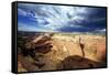 Ominous Sky, Canyon De Chelly, Arizona-George Oze-Framed Stretched Canvas