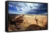 Ominous Sky, Canyon De Chelly, Arizona-George Oze-Framed Stretched Canvas