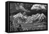 Ominous Storm Clouds over the Tetons-Dean Fikar-Framed Stretched Canvas