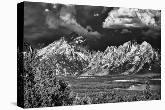 Ominous Storm Clouds over the Tetons-Dean Fikar-Stretched Canvas