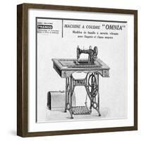 Omnia' Sewing Machines Advertisement, 20th Century-null-Framed Giclee Print