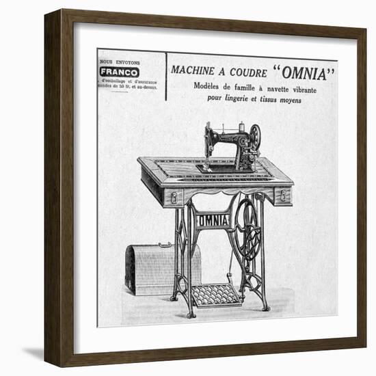 Omnia' Sewing Machines Advertisement, 20th Century-null-Framed Giclee Print